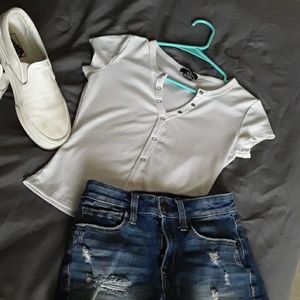 White button down shirt $20